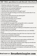100 Dirty Questions to Ask