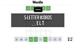 5 Letter Words Ending with Elt |