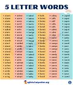 5 Letter Words with Aes in Them