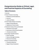 A Comprehensive Guide to Ethical and Legal Issues