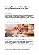 A Culinary Journey of Excellence