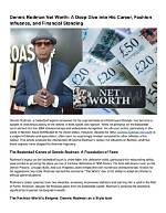 A Deep Dive into His Financial Standing