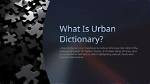 A Journey into Urban Dictionary