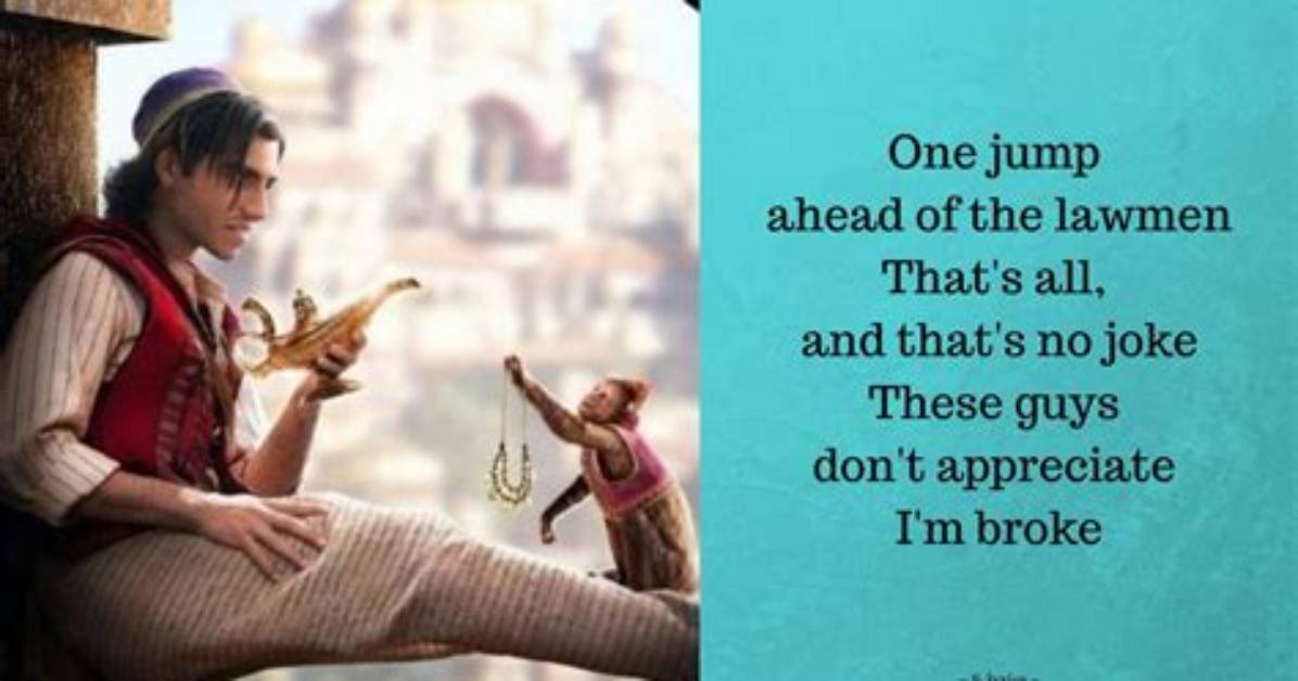 Aladdin One Jump Ahead Lyrics