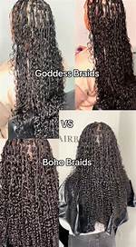 Boho Braids vs Goddess Braids