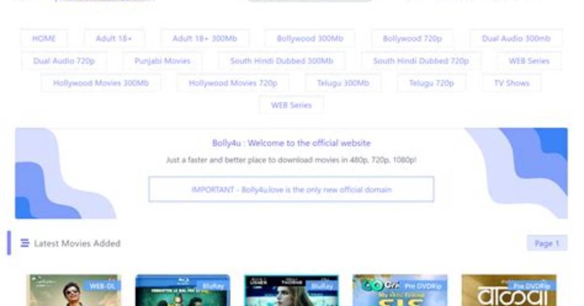 Bolly4U Website: the Ultimate Destination for Bollywood Enthusiasts