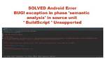 Bug! Exception in Phase 'Semantic Analysis'. .. Unsupported Clas