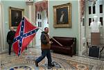 Capitol Rioter and Confederate Flag Bearer