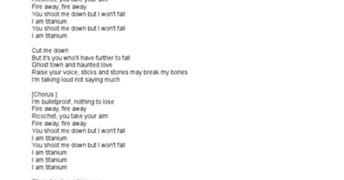David Guetta Titanium Lyrics | Sparkvlog