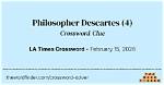 Descartes Declaration Crossword Clue and Answer