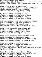 Ding a Ling Lyrics ·