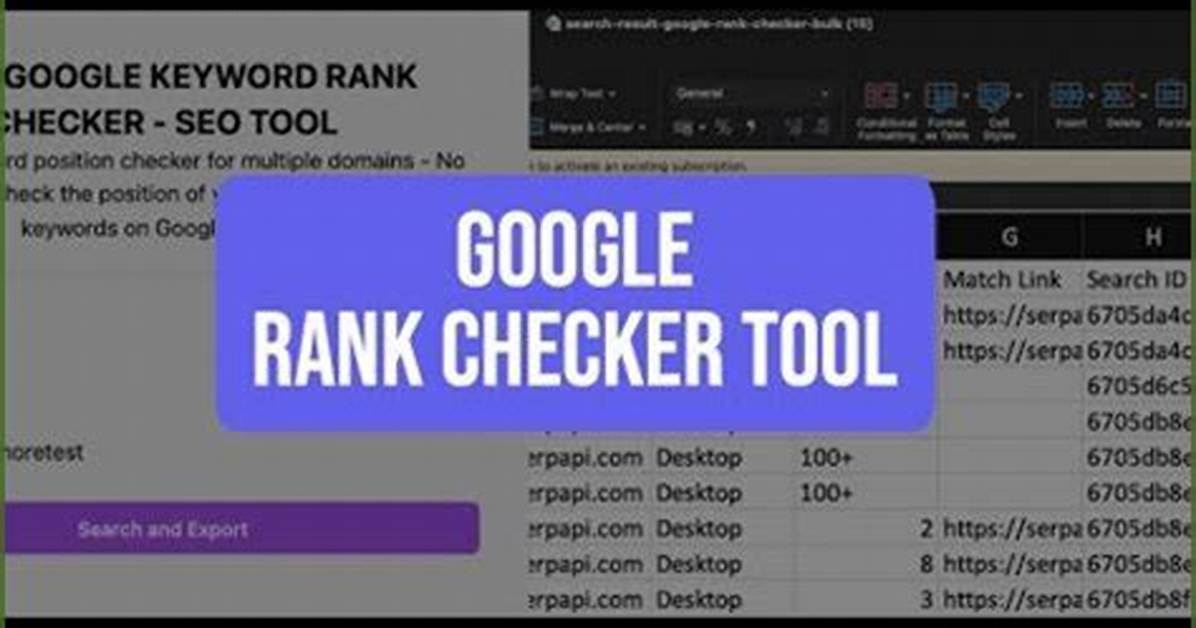 Essential Google Rank Position Checker Tool for Seo Excellence