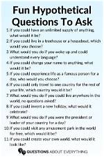 Exploring the World of Random Hypothetical Questions