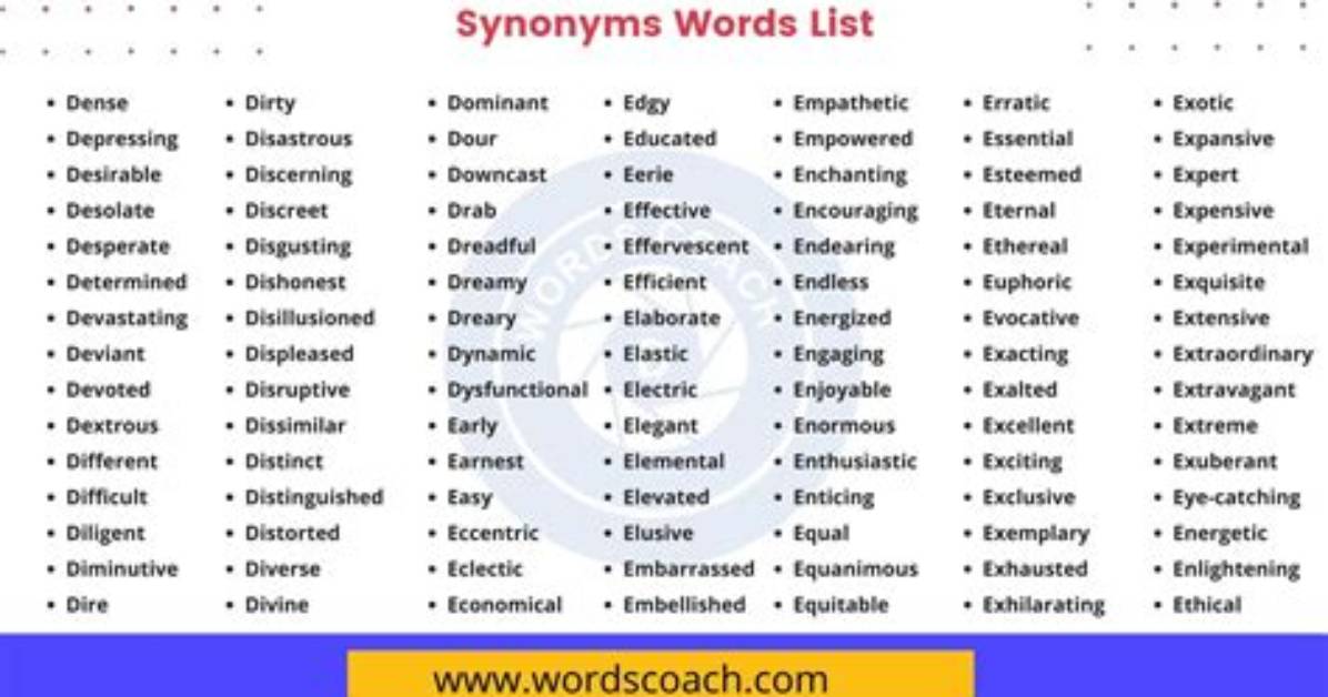 Exploring the World of Useful Synonyms