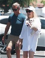 Heather Locklear Looking Happy with Fianc Chris Heisser and Her Dog at Malibu Farmer's Market ·