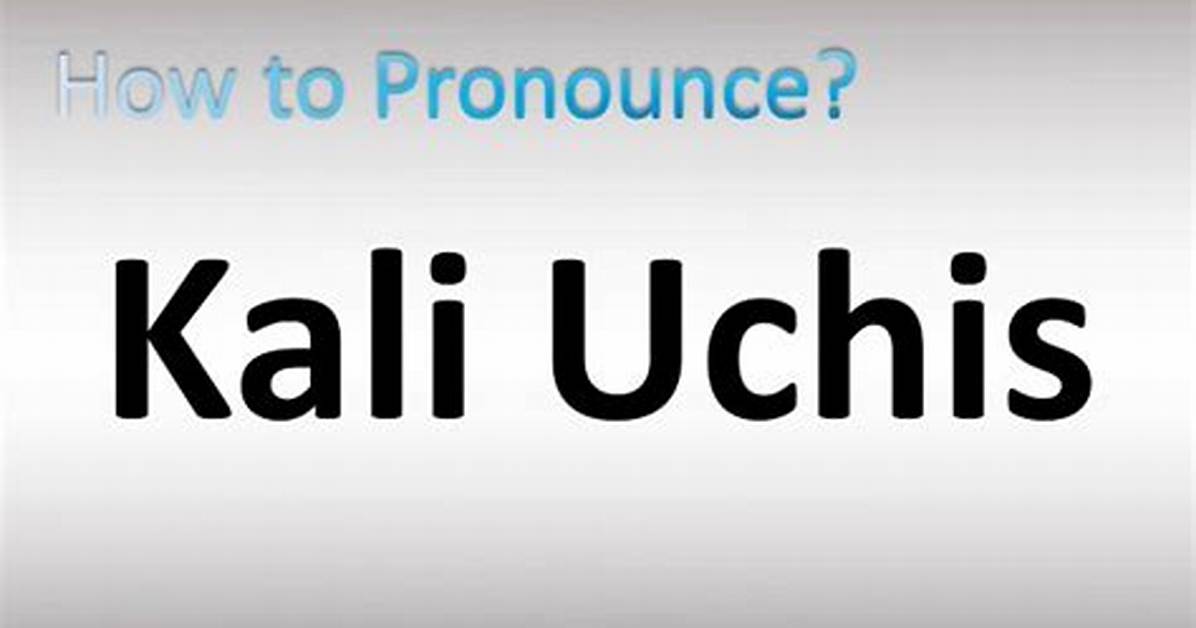 How Do You Pronounce Kali Uchis Name? ·