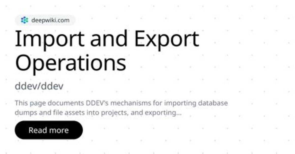 How to Use "Ddev Import-Db" and Specify the Path/File to Import