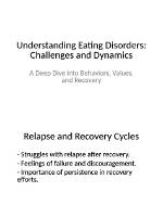 Insights into Eating Disorders and Recovery