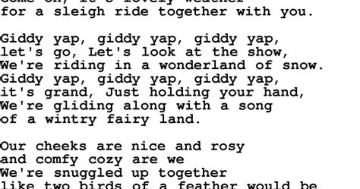 John Valby Sleigh Ride Lyrics