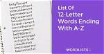 List of 12 Letter Words Ending with 'Ion'