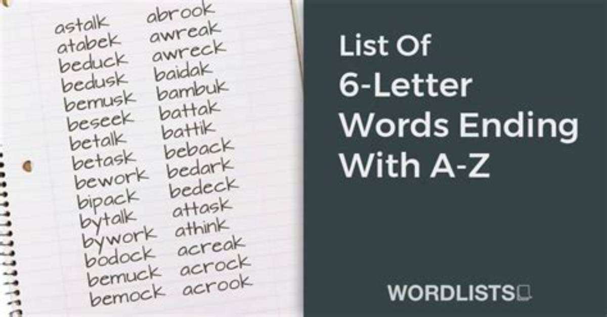 List of 6 Letter Words Ending with 'Ner'