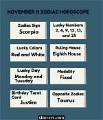 November 11 Zodiac Horoscope Birthday Personality ·