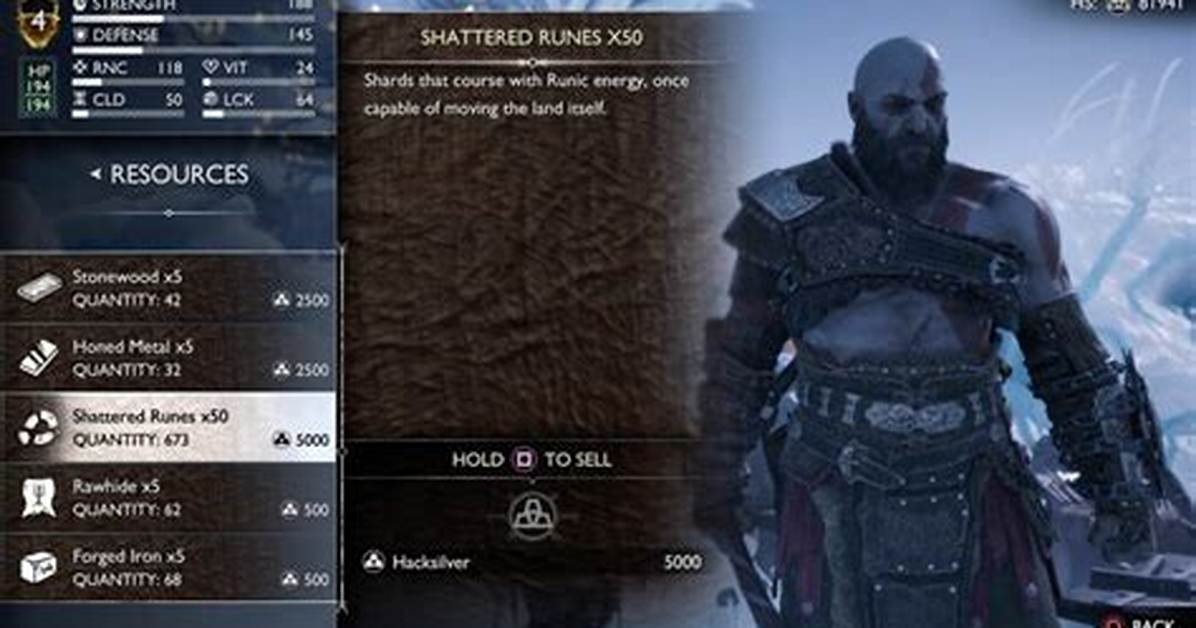 Should I Sell Shattered Runes in God of War Ragnarok? ·