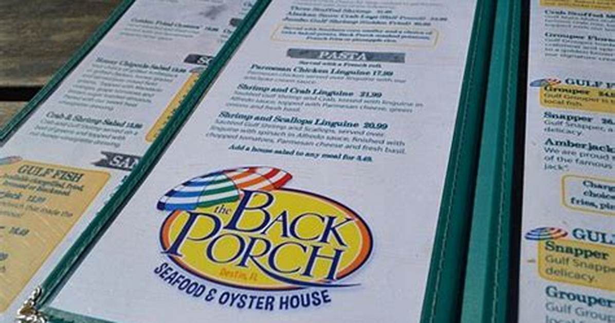 The Back Porch Destin: a Culinary Gem by the Gulf
