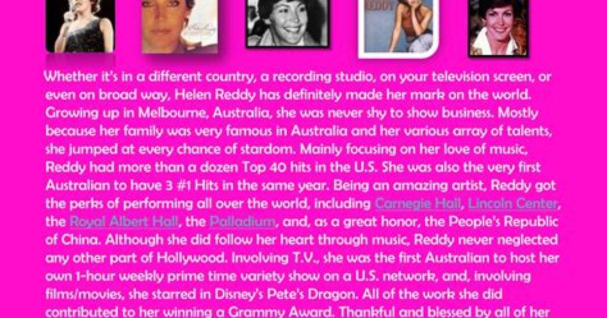 **The Legacy of Helen Reddy: a Closer Look at Her Children**