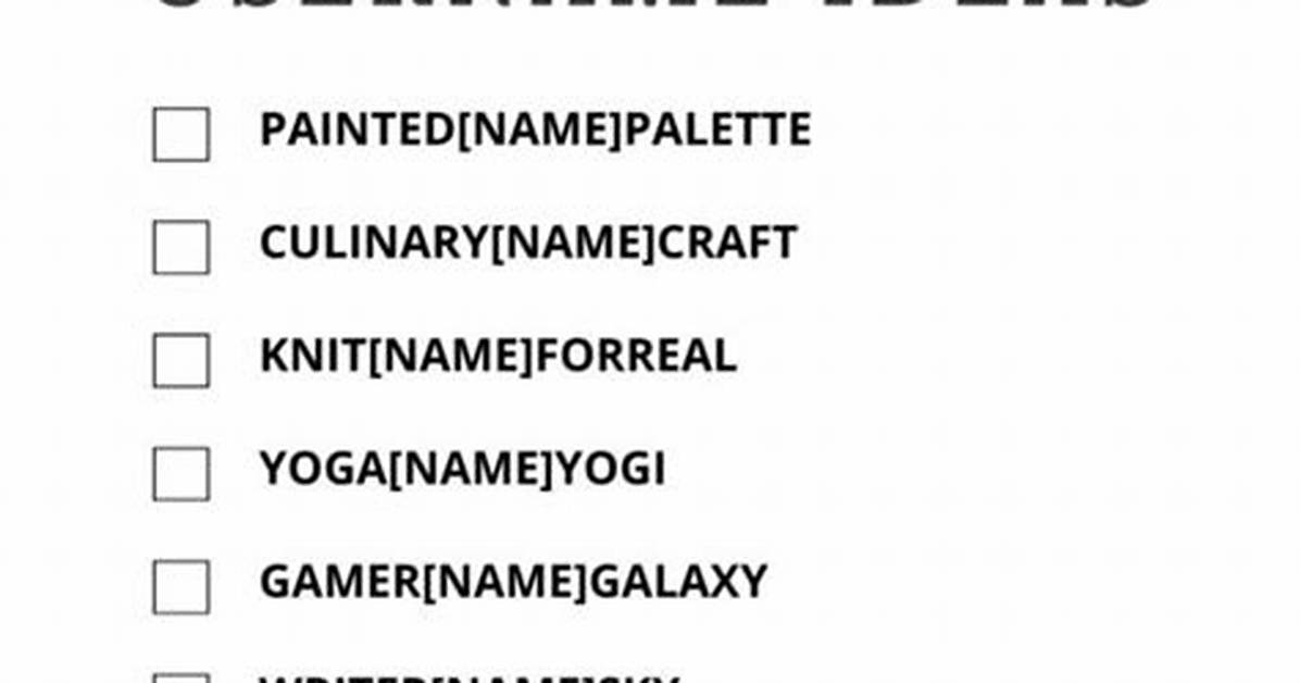 Tiktok Username Ideas Without Your Name