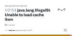 Unable to Load Cache Item: Javax/Servlet/Filter