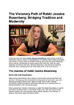 Understanding Rabbi Jessica Rosenberg's Gender Journey: Identity, Faith, and Resilience