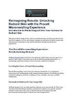 Unlocking Radiant Skin: the Microneedling Experience in Watertown, Sd