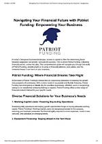 Unlocking the Power of Patriot Funding: a Comprehensive Guide
