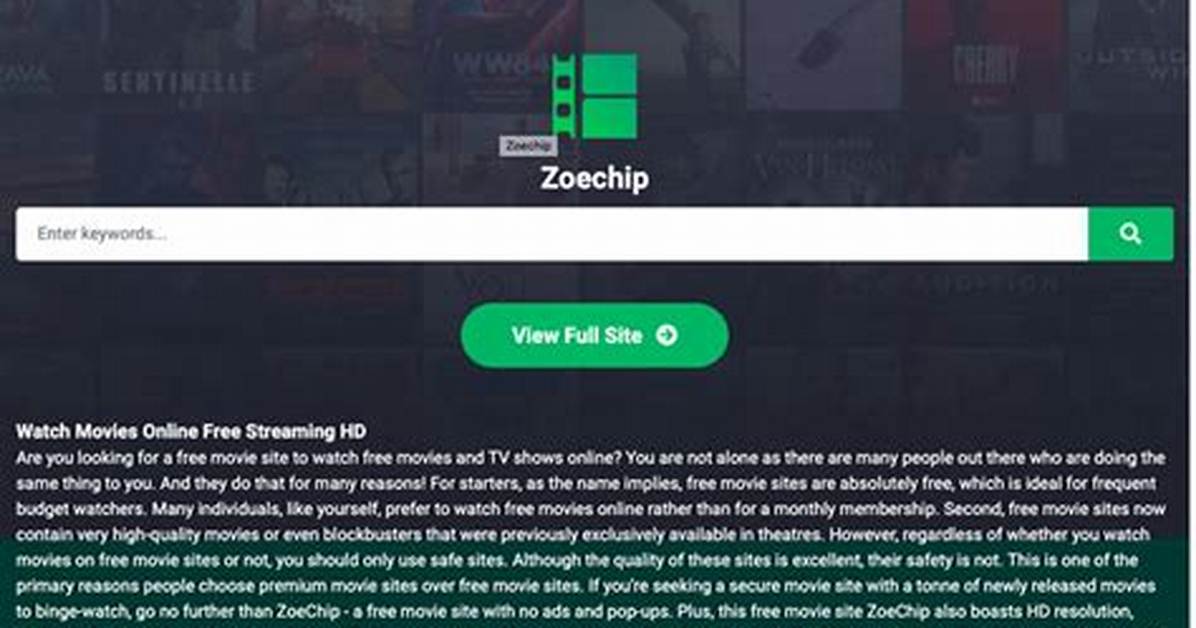 Unveiling the World of Zoechip Movie: a Cinematic Journey