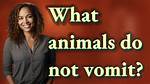 What Animals Cannot Vomit