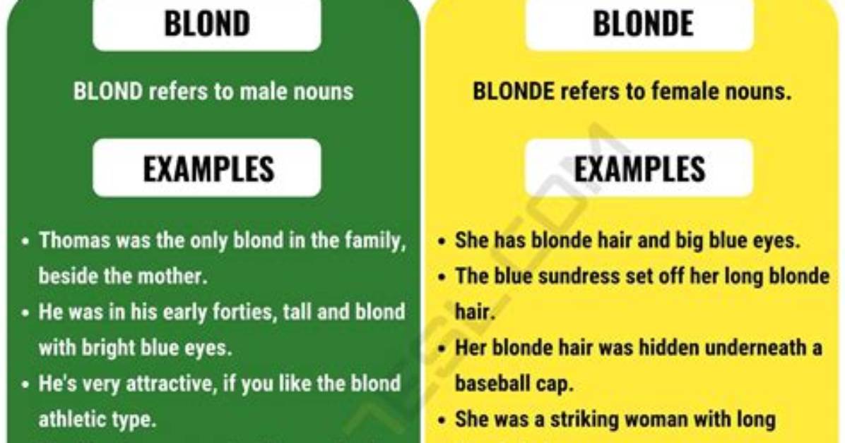 What Is the Difference Between Blond and Blonde
