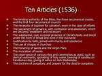 What Were the Ten Articles? |