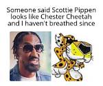 When Scottie Pippen Looks Like Chester Cheetah: a Fun Comparison