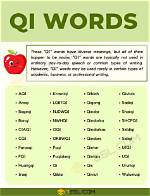 Words Created Using the Letters in 'Qis' ·