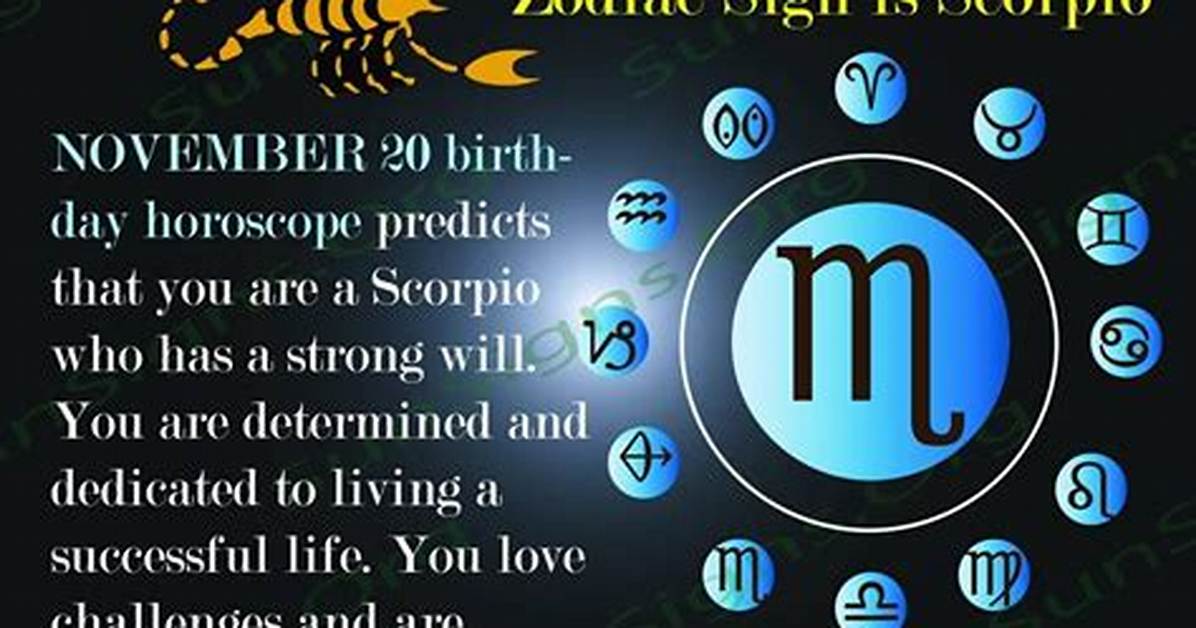 Zodiac Sign of November 20: Unraveling the Mysteries of Scorpio